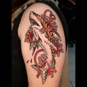 Tiger Shark Neo Traditional Tattoo