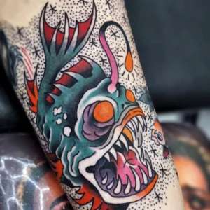 angler fish tattoo