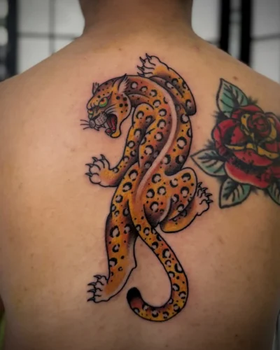 Traditional Tiger Tattoo by Damian