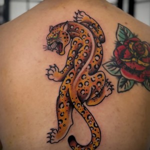 Traditional Tiger Tattoo by Damian