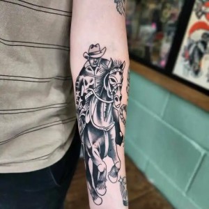 Cowboy tattoo by Goon
