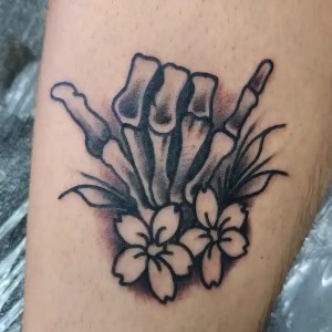 Skeleton Shaka Tattoo by Goon