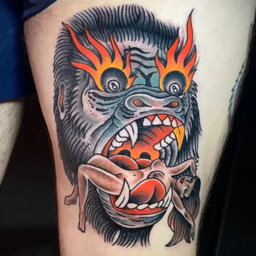 Kong tattoo by Isaiah