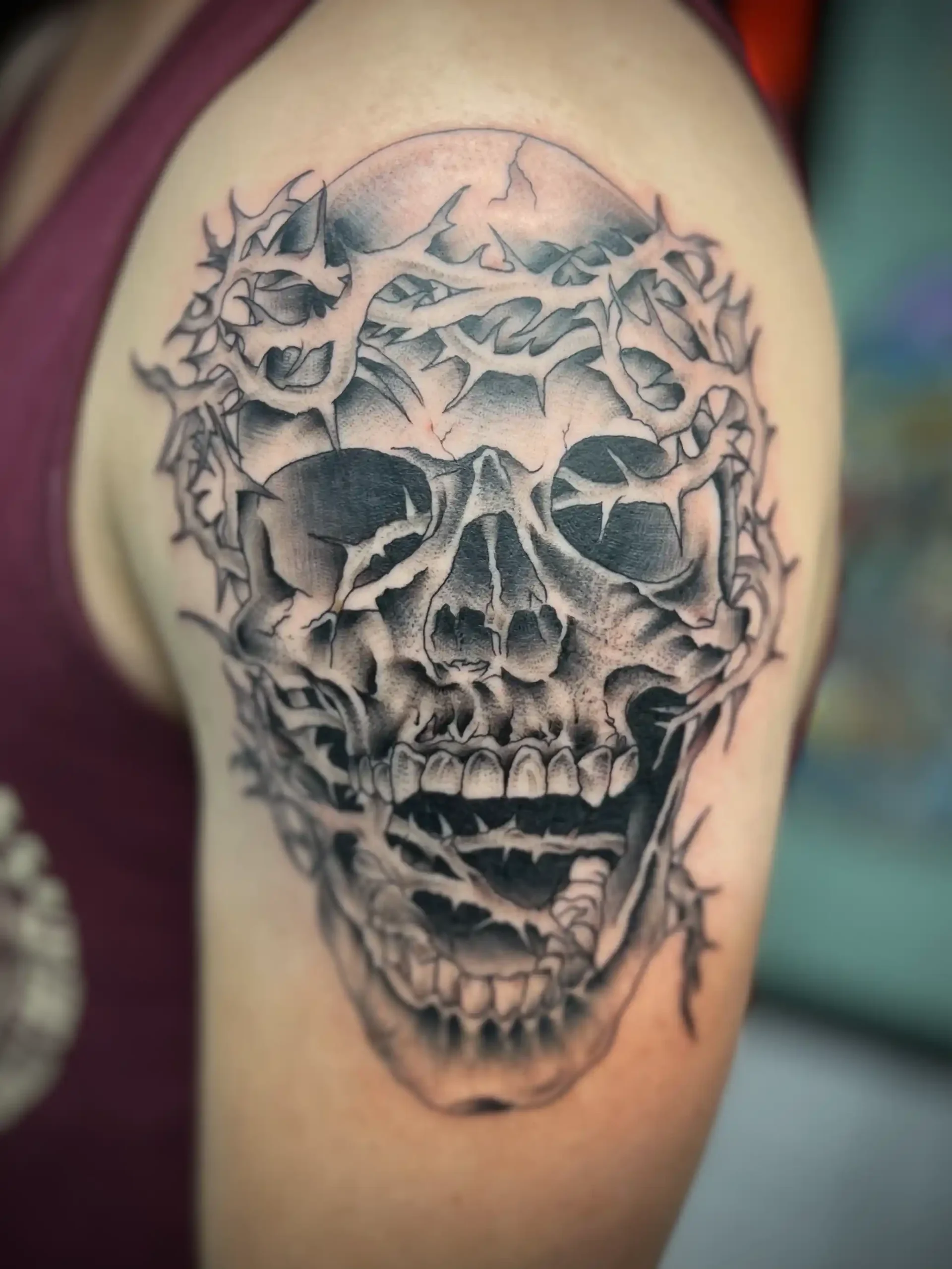 Skull tattoo by Isaiah