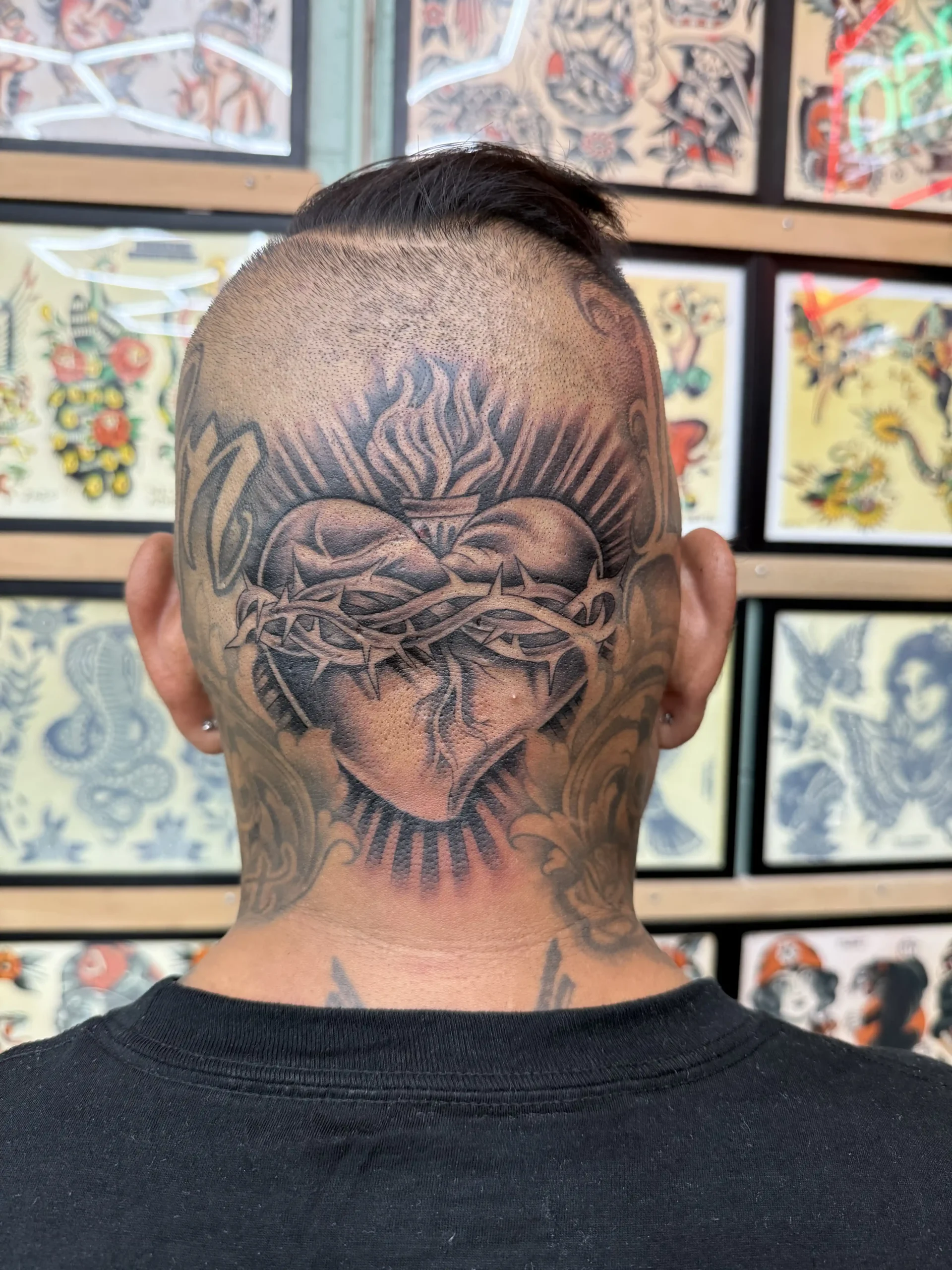 traditional heart tattoo by Kawika