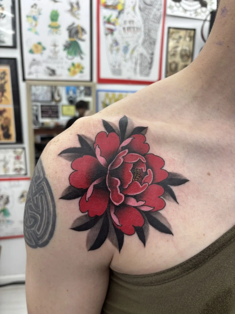 Floral tattoo by Myles
