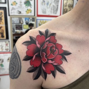 Floral tattoo by Myles