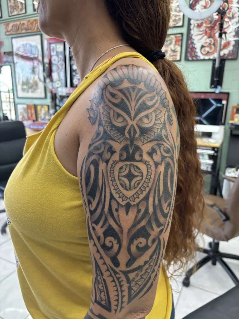 Owl tattoo by Myles