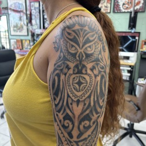 Owl tattoo by Myles