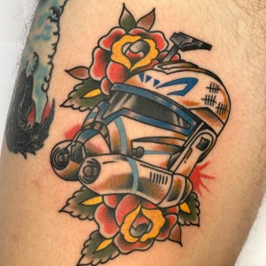 Storm Trooper Floral Tattoo by Chris