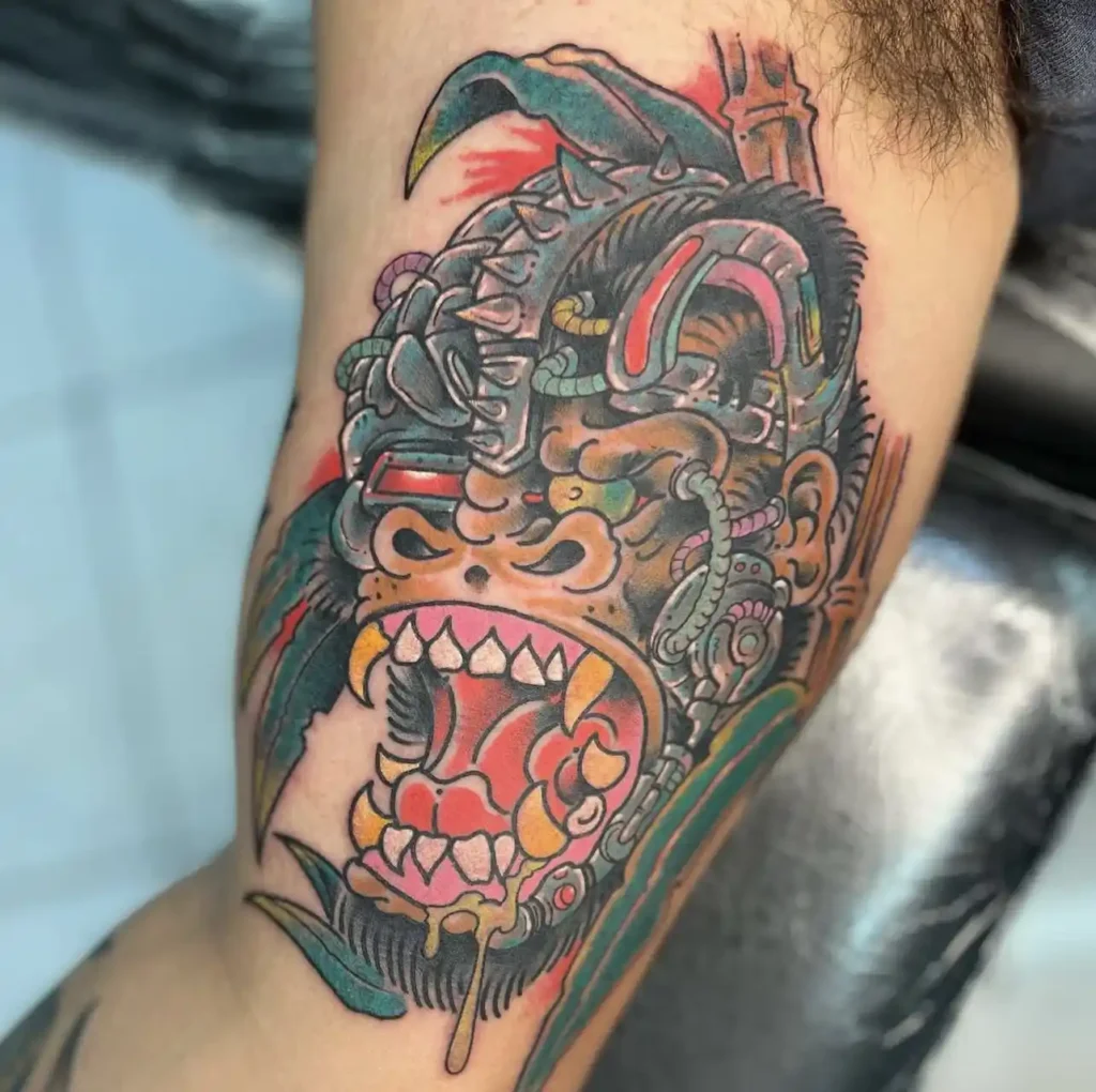 Mech Gorilla tattoo by Chris