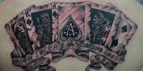 back poker tattoo