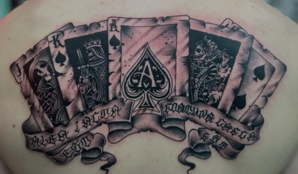 back poker tattoo