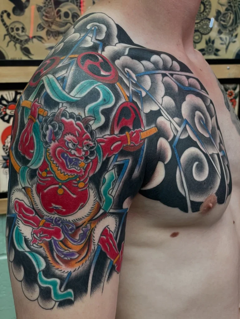 shoulder traditional tattoo