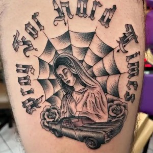Chicano style tattoo by Isaiah