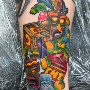 Crash Bandicoot Tattoo by Isaiah