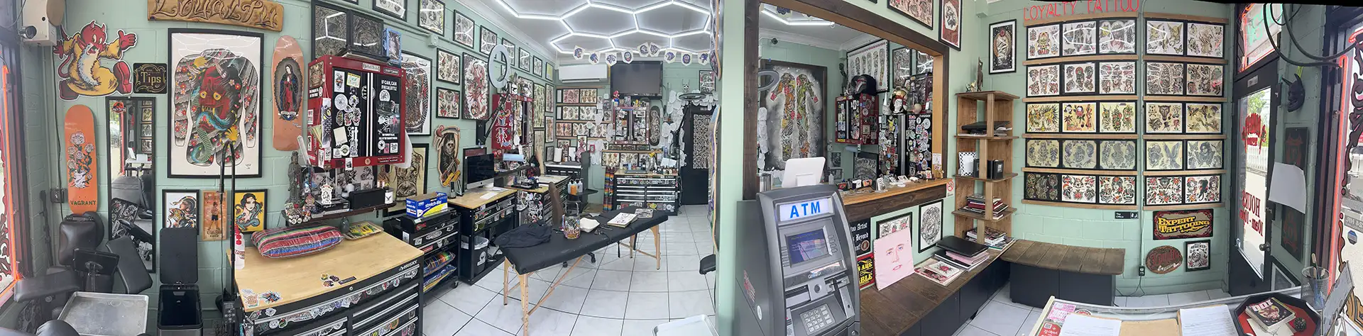 Loyalty Tattoo Kailua Interior panoramic view