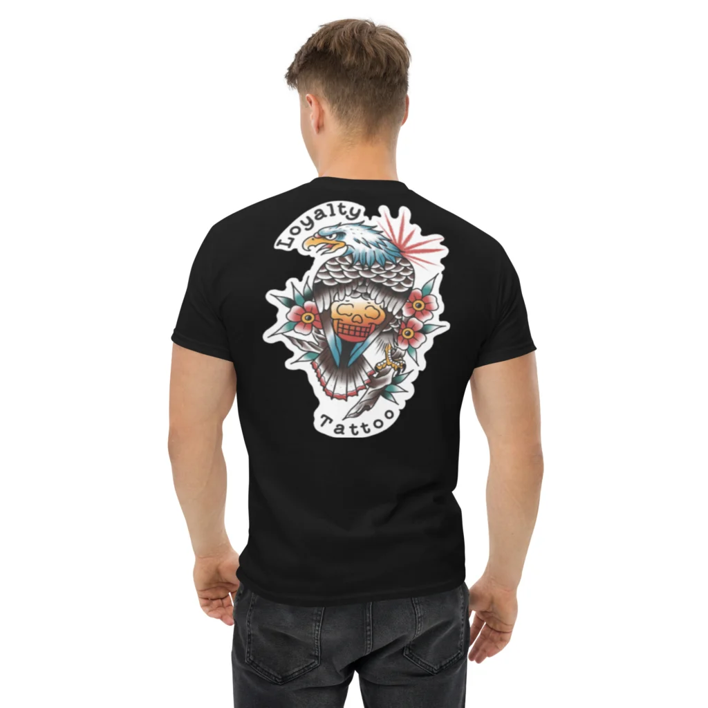 Eagle/Skull Loyalty Tattoo unisex T Shirt - Image 6