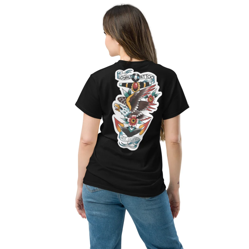 Eagle/Anchor Loyalty Tattoo Unisex T Shirt - Image 4