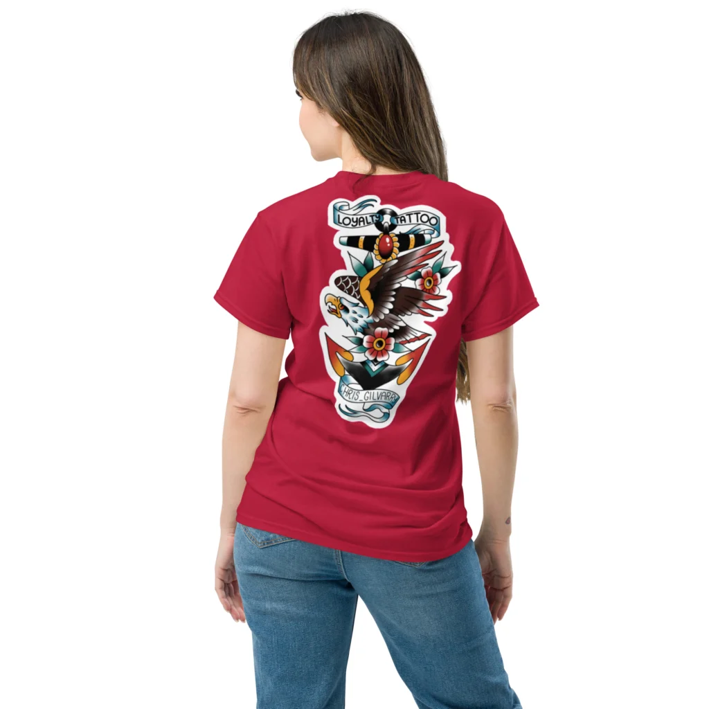 Eagle/Anchor Loyalty Tattoo Unisex T Shirt - Image 15