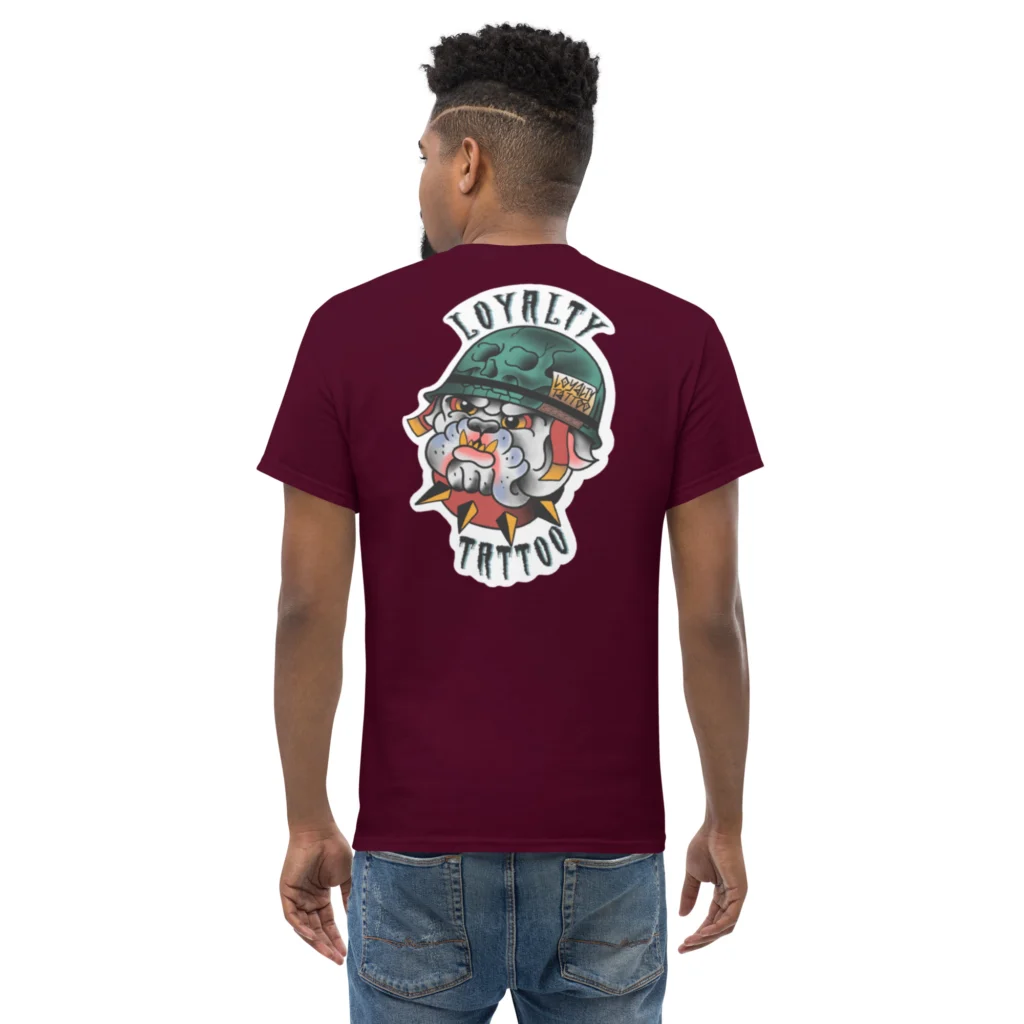 USMC Bull Dog Loyalty Tattoo T Shirt - Image 3