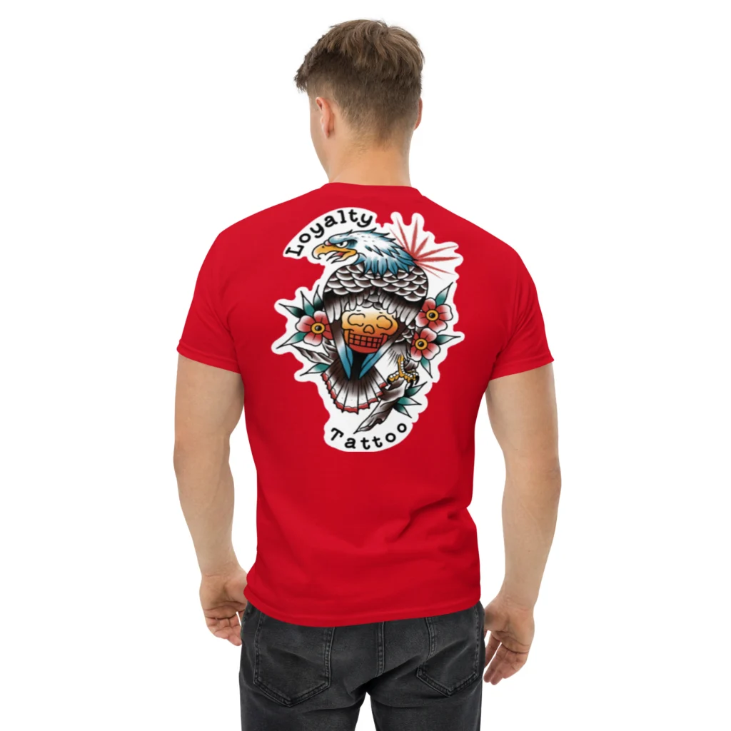 Eagle/Skull Loyalty Tattoo unisex T Shirt - Image 14